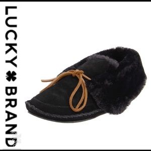 Lucky Brand leather slippers new w/out tags